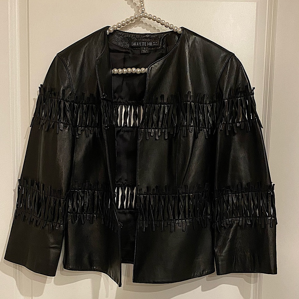 LEATHER CROPPED WAY COOL LAFAYETTE JACKET. Always in style